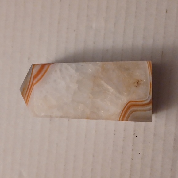 White Tower Crystal With Gray & Orange Swirls - Gemstone - Picture 3 of 7
